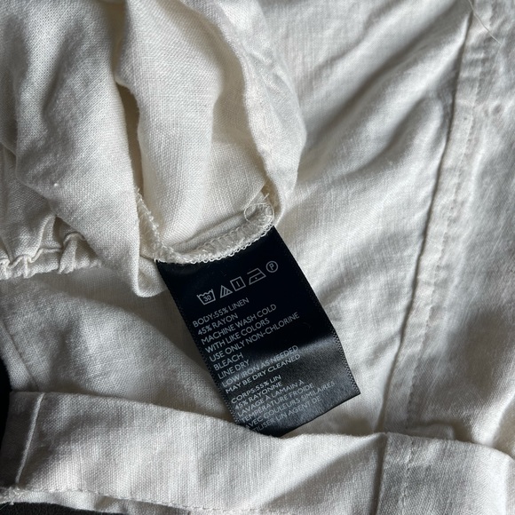 Urban Outfitters Cream Button Down Linen Top - Picture 5 of 5